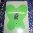 green butterfly light switch plate