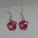 sterling silver pink earrings
