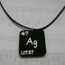 PeriodicTable Element [Silver] Black Necklace