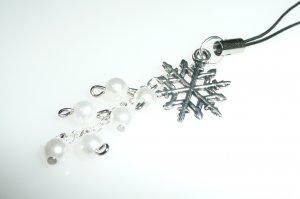 Snowflake Cell Phone Charm