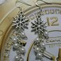 sterling silver Snowflake Cluster Pearls Earrings