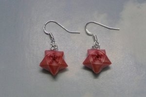 Rose Straw star Earrings
