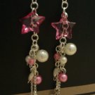 Pink Star Drop earrings
