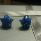 Blue paper star earrings