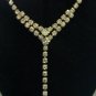 Gold crystal drop necklace