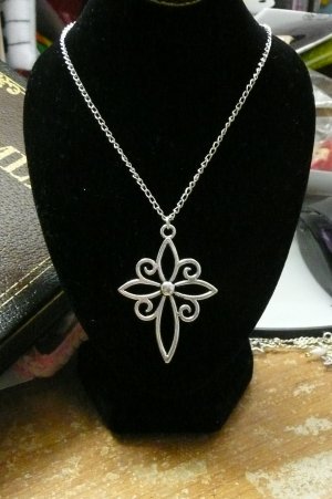Celtic Cross Silver Necklace