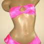 SEXY BANDEAU TOP, RUFFLE THONG BIKINI, NEW, LOOK