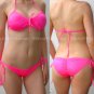 HOT PINK BIKINI, HALTER TOP & SCRUNCHY RIO BOTTOM, NEW