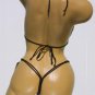 SEXY BLACK TINY MICRO THONG BIKINI, NEW