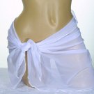 SEXY SHORT SHEER WHITE SEE THRU MESH SARONG!! PERFECT BIKINI COVER-UP! LOOK! NEW