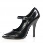 NEW SEXY BLACK LEATHER MARY JANE PUMPS HIGH HEELS SIZE 5