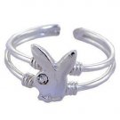 SEXY PLAYBOY BUNNY STERLING SILVER ADJUSTABLE TOE RING