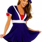 SEXY NAUGHTY SCHOOL GIRL COSTUME W/ BERET & MINI DRESS - SIZE M