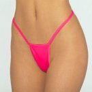 SEXY HOT PINK NYLON MICRO THONG - ONE SIZE