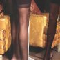 SEXY SHEER BLACK or WHITE NYLON PLUS SZ THIGH-HIGH STOCKINGS
