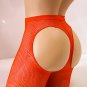 SEXY BLACK *RED or WHITE FISHNET NYLON SUSPENDER THONG BACK PANTYHOSE - ONE SIZE