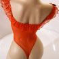 SEXY SHEER BLACK or RED MESH & LACE THONG BACK TEDDY BARE* ONE SIZE
