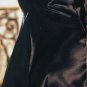 SEXY BLACK SATIN CHARMEUSE & CHIFFON CHEMISE - SMALL *LARGE or  X-LARGE
