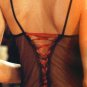 SEXY BLACK or WHITE SHEER STRIPED MESH CHEMISE & G-STRING - ONE SIZE