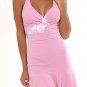 SEXY PINK HALTER BEADED CLUB COCKTAIL DRESS & G-STRING