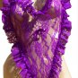 SEXY VALENTINE PURPLE LACE HEART THONG BACK TEDDY BARE - ONE SIZE