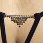 SEXY VALENTINE BLACK or RED VELVET RHINESTONE BACK LOW RISE THONG - ONE SIZE