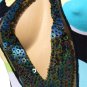 SEXY MOD HALTER SEQUIN CLUB COCKTAIL DRESS & G-STRING - ONE SIZE