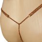 SEXY XSTRINGS GOLD MESH RUBY RHINESTONE T-BAR G-STRING