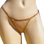 SEXY XSTRINGS GOLD MESH RUBY RHINESTONE T-BAR G-STRING