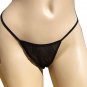 SEXY XSTRINGS BLACK MESH SAPPHIRE RHINESTONE DETAIL G-STRING - ONE SIZE