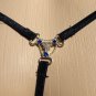 SEXY XSTRINGS BLACK MESH SAPPHIRE RHINESTONE DETAIL G-STRING - ONE SIZE