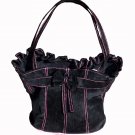 SEXY BLACK CORDUROY BUSTIER STYLE PURSE HANDBAG