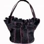 SEXY BLACK CORDUROY BUSTIER STYLE PURSE HANDBAG