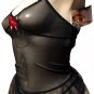 SEXY SHEER BLACK CHEMISE W/ LACE UP BACK & GSTRING SET* SIZE SMALL