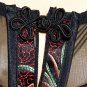SEXY BLACK ASIAN BROCADE & SHEER NYLON FLUTTER THONG - ONE SIZE