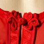 SEXY RED ASIAN BROCADE & SHEER NYLON FLUTTER SIDE THONG - ONE SIZE