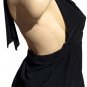 SUPER SALE* SEXY BLACK HALTER CLUB TOP W/ RHINESTONE BUCKLE* SMALL* MEDIUM* or LARGE