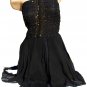 SUPER SALE* SEXY BLACK STRAPLESS HALTER GYPSY BOHO BEADED DRESS* SMALL MEDIUM or MEDIUM LARGE
