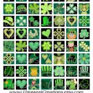 56 SHAMROCK - ST PATRICKS DAY - inchies - Digital COLLAGE SHEET for SCRABBLE TILES PENDANT AND MORE