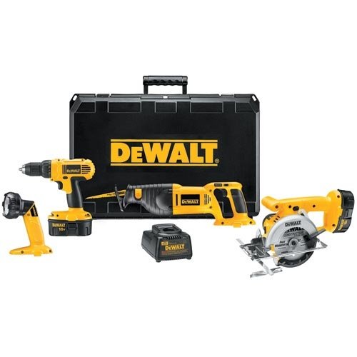 Dewalt Factory Reconditioned 18v Cordless 4 Tool Compact Combo Kit Dc4cpkar