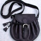 Leather Purse Black Handmade in Peru