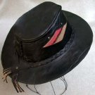 Leather Cowboy Hat Alpaca Black