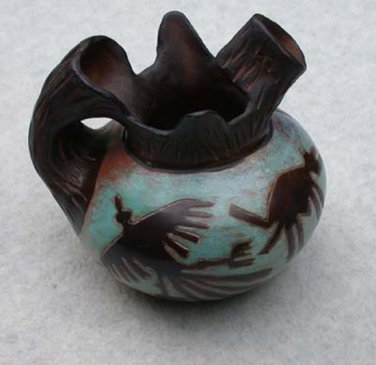 Nazca Design Pitcher Peruvian Chulucanas Pottery