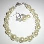 Sunny Yellow Crystal Glass Pearl Bracelet Set