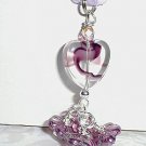Amethyst Crystal Heart Necklace