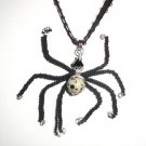 MJ's Black Widow Beaded Spider Necklace, Scary
