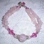 MJs Sterling Swarovski Rose Quartz Bracelet