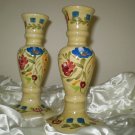Hand Painted Ceramic Candlesticks