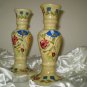 Hand Painted Ceramic Candlesticks