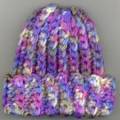 CROCHETED BABY CAP,LAVENDER MIXED RIBBED HAT,PREEMIES